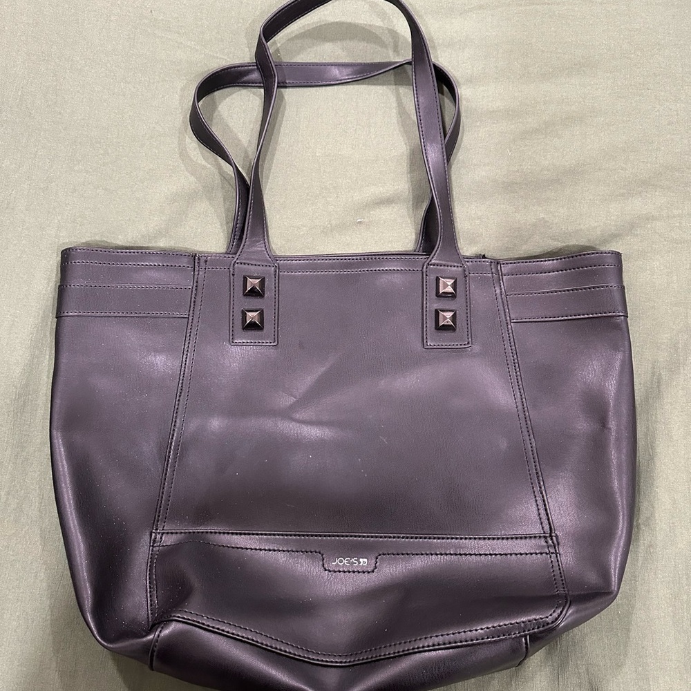 Joe's Jeans Black Tote Bag Structured Design Everyday Use
